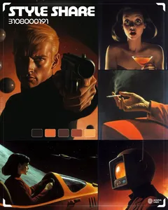 Retro-Futuristic Noir - Пример 1