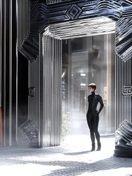 Futuristic Metallic Serenity - Пример 3