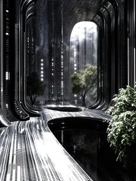 Futuristic Metallic Serenity - Пример 4