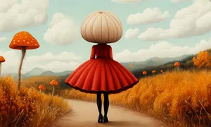 Surreal Whimsy in Autumn - Пример 1