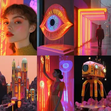 Neon Prismatik Futurism - Пример 2