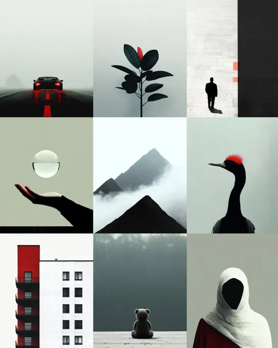 Serene Minimalism with Bold Accents - Пример 1