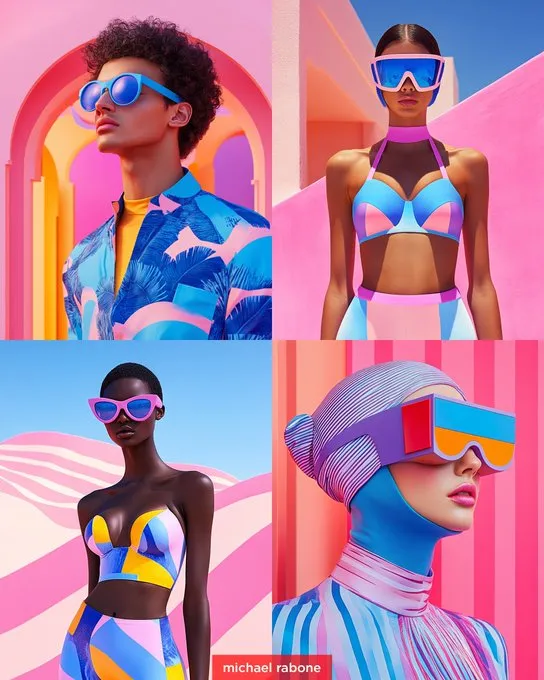 Neon Dream: Vibrant Aquatic Scenes - Пример 1