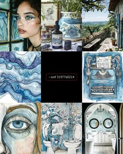 Whimsical Blue Serenity - Пример 1