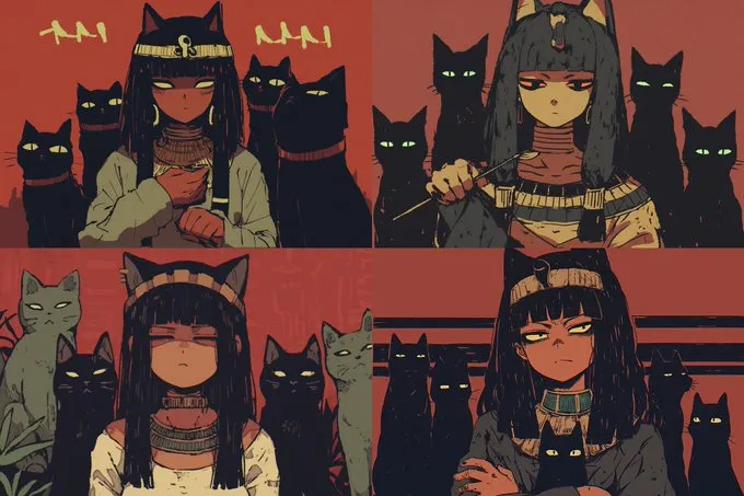 Mythical Feline Elegance - Пример 2