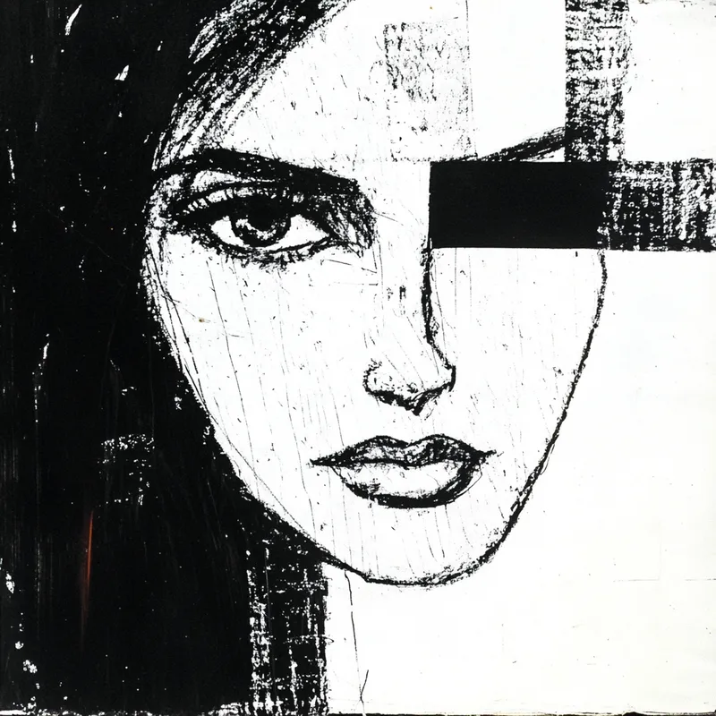 Surreal Monochrome Nightscape - Пример 1