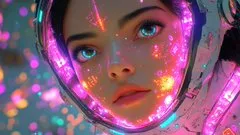 Vibrant Cosmic Portrait - Пример 1