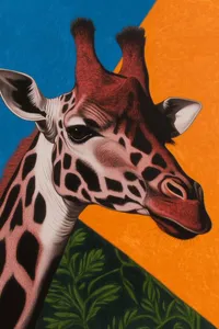 Vibrant Geometric Wildlife Illustration - Пример 1