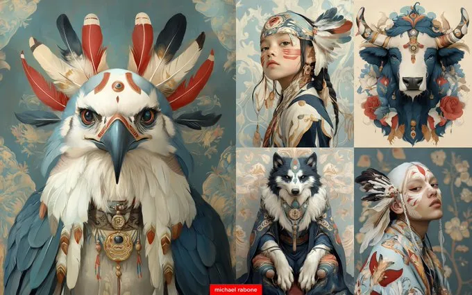 Traditional Elegance in Digital Fantasy - Пример 2