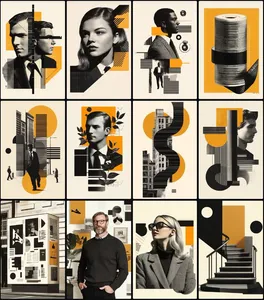 Modern Retro Collage Art - Пример 1