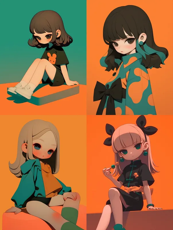 Chibi Characters in Bold Colors - Пример 2