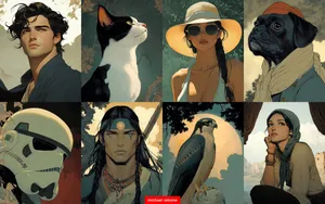 Cinematic Art Nouveau Fusion - Пример 1