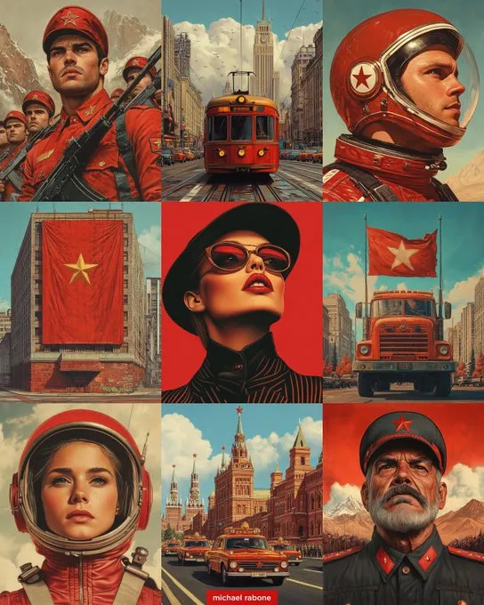 Soviet Retro-Futurism Collage - Пример 2