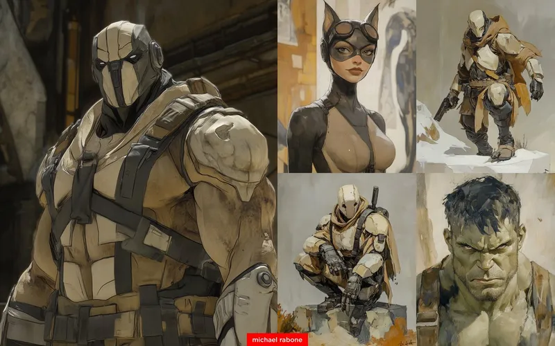 Earthy Tones Watercolor Character Design - Пример 2