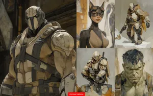 Earthy Tones Watercolor Character Design - Пример 1