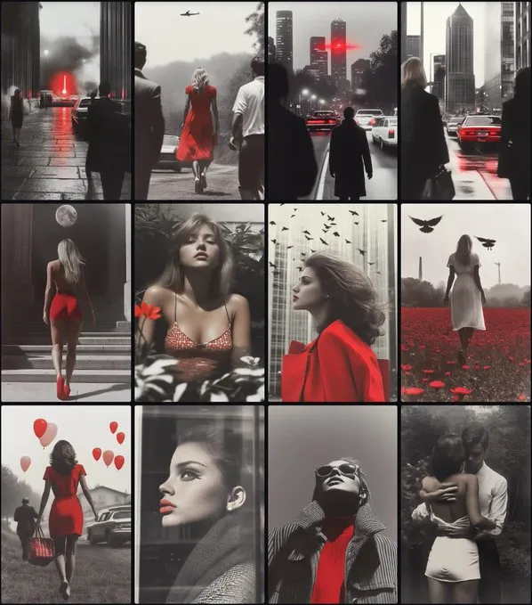 Urban Noir with Red Accents - Пример 2