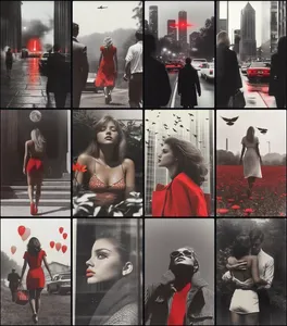 Urban Noir with Red Accents - Пример 1