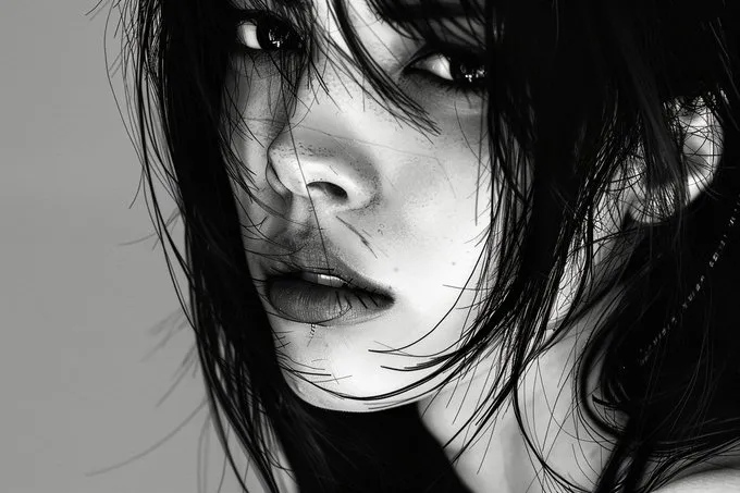 Expressive Monochrome Portrait - Пример 3