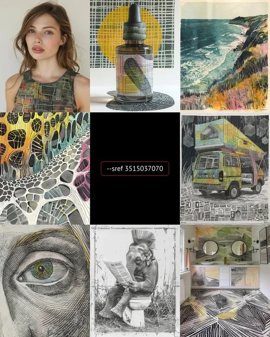 Vibrant Etched Surrealism - Пример 2