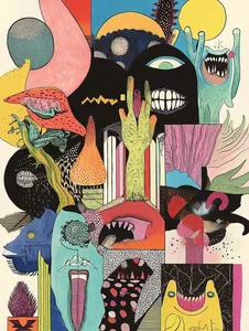 Vibrant Etched Surrealism - Пример 4