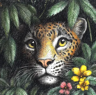 Monochrome Scribble Art - Пример 3