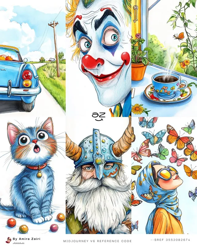 Playful Cartoon Panda in Nature - Пример 2