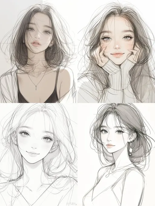 Elegant Sketch Portraits - Пример 2