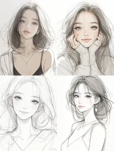 Elegant Sketch Portraits - Пример 1