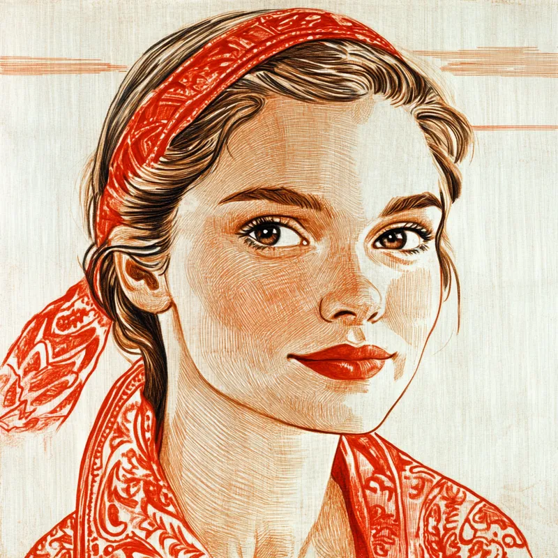 Traditional Asian Elegance in Red - Пример 3