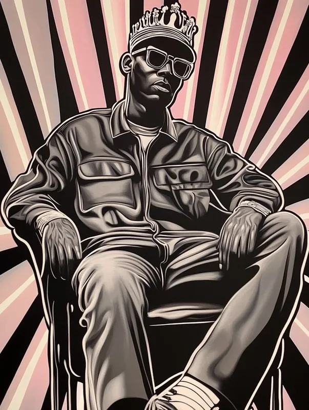 Bold Monochrome Portrait with Retro Vibes - Пример 1