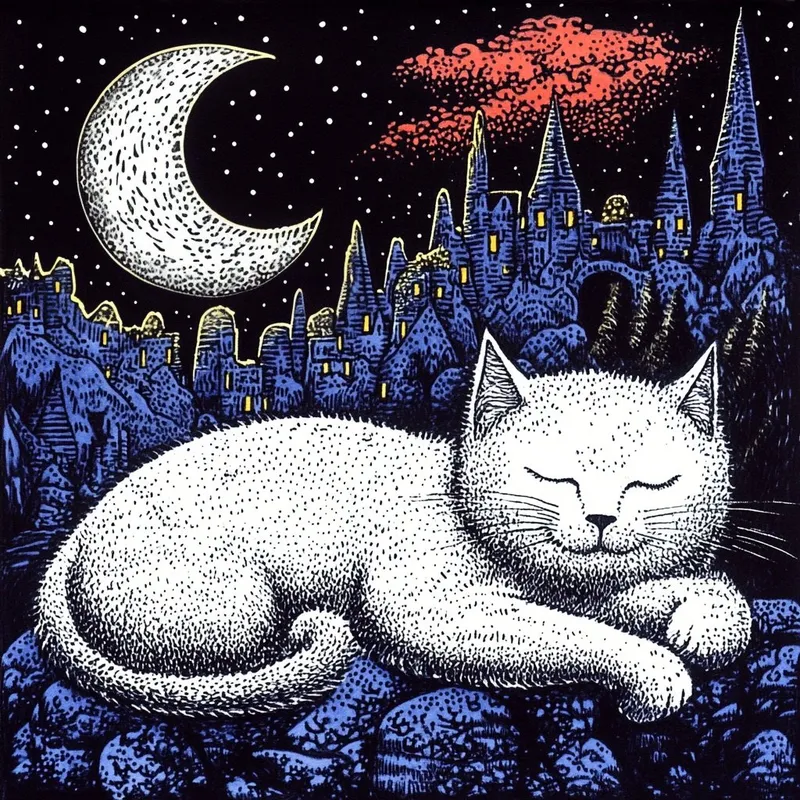 Whimsical Nighttime Dreamscape - Пример 1