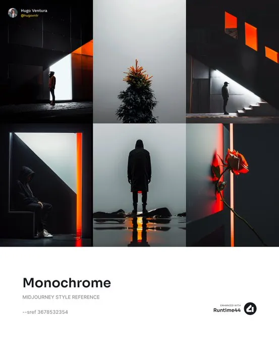 Moody Monochrome with Neon Accents - Пример 2