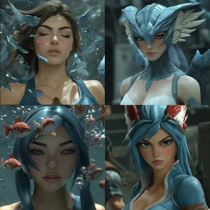 Moody Monochrome with Neon Accents - Пример 3