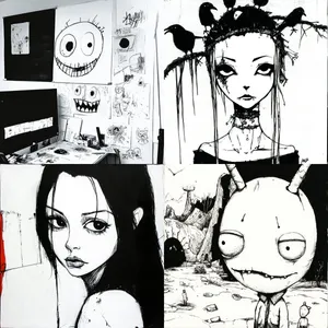 Ink Sketch Gothic Surrealism - Пример 1