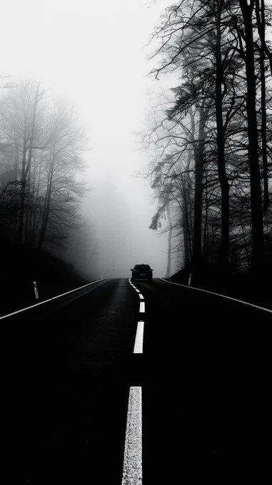 Foggy Minimalist Landscape - Пример 4