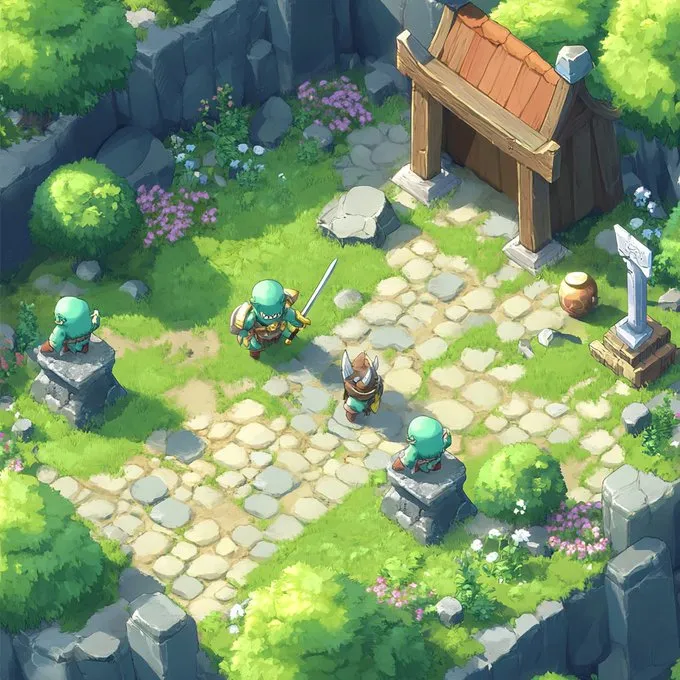 Vibrant Fantasy Battle Scene - Пример 3