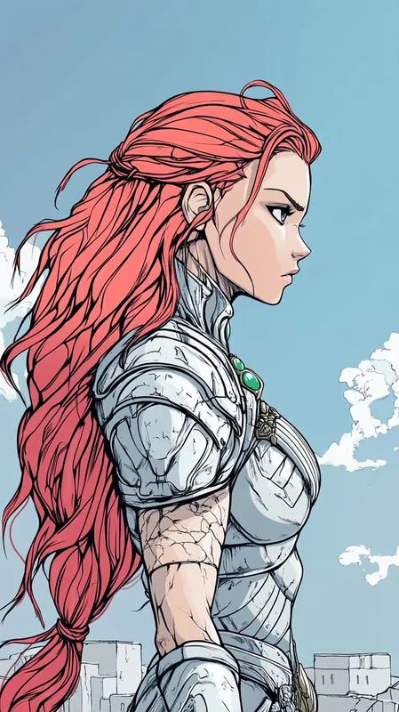 Dynamic Comic Book Style with Metallic Accents - Пример 4