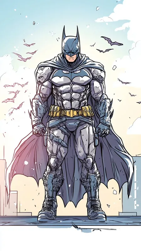 Dynamic Comic Book Style with Metallic Accents - Пример 1