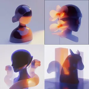 Obsidian Horizons: Monochromatic Oil Surrealism - Пример 3