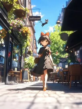 Dark Anime Cityscape - Пример 3