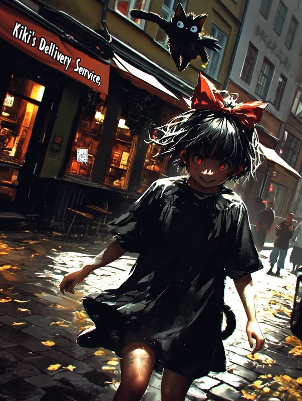 Dark Anime Cityscape - Пример 1