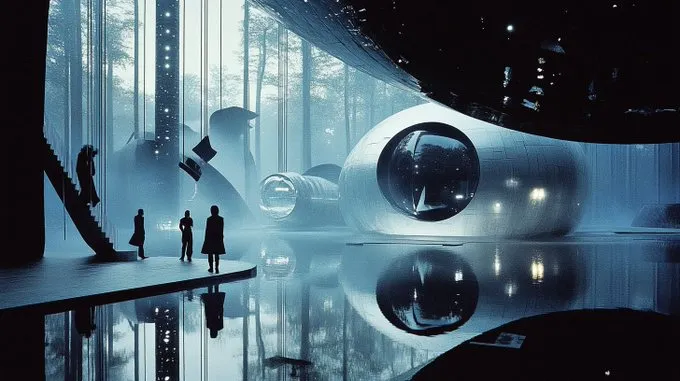 Futuristic Minimalism with Cool Tones - Пример 4