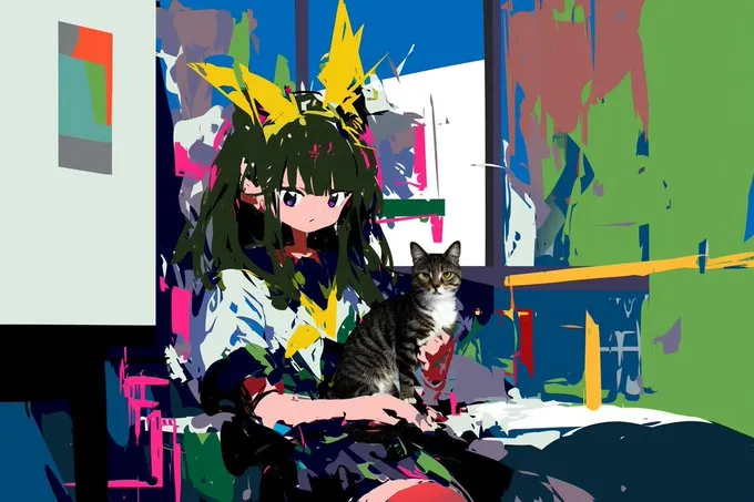 Vibrant Abstract Anime - Пример 2