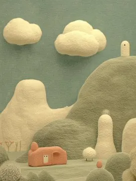 Whimsical Pastel Landscape - Пример 3