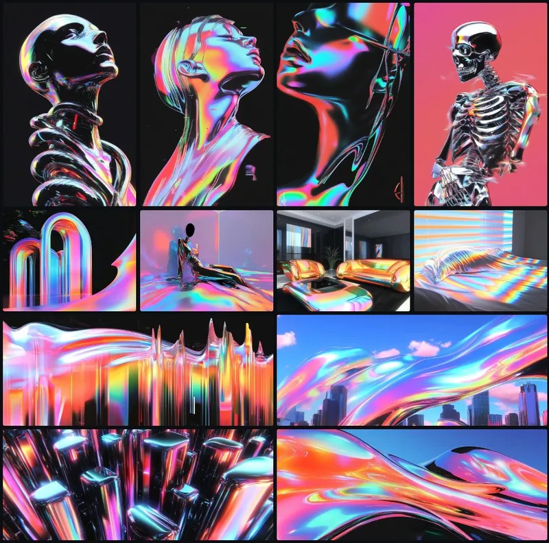 Iridescent Prismatic Illusions - Пример 2