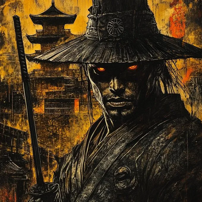 Dark Samurai in Gothic Atmosphere - Пример 2