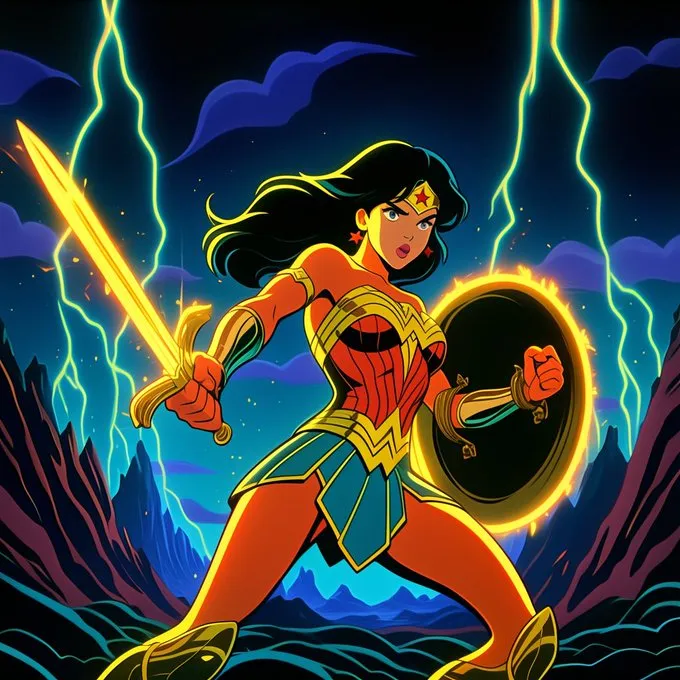 Vibrant Dynamic Cartoon Scene - Пример 2