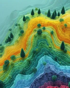 Colorful Topographic Abstraction - Пример 2