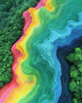 Colorful Topographic Abstraction - Пример 3