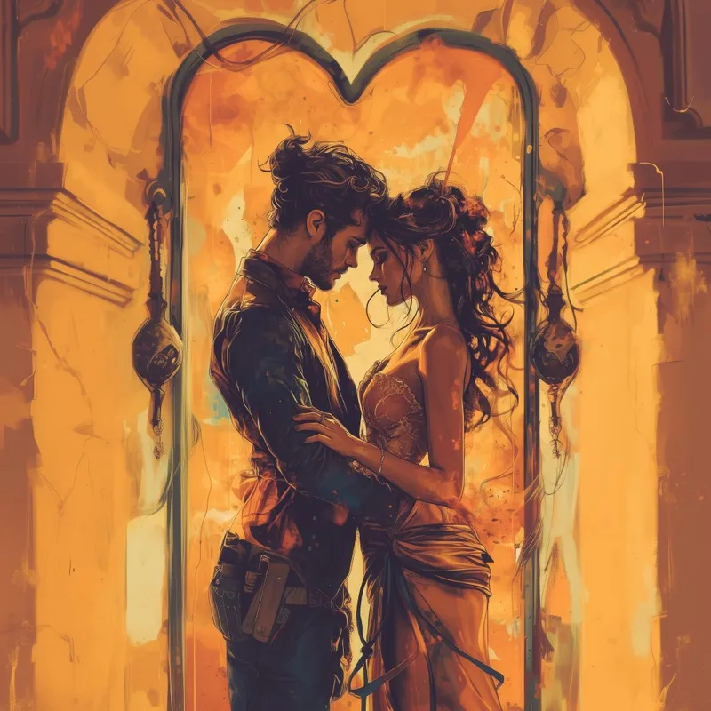 Romantic Embrace in Warm Tones - Пример 3